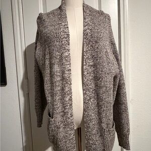 a new day Marled Brown Open-Front Cardigan